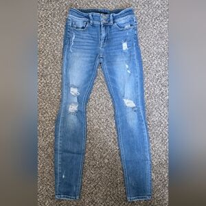 Flying Monkey Light Blue Distressed Skinny Jeans